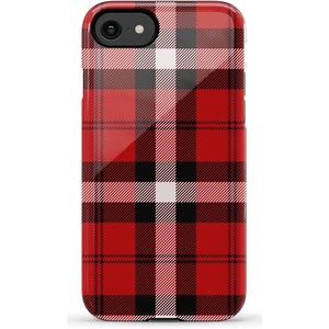 image:imageCasely iPhone SE 2020 amp 2022 Case  Id Pick You  Red Strawberry  Essential Slim DualLayer Protective DesignAs if  Red Plaid