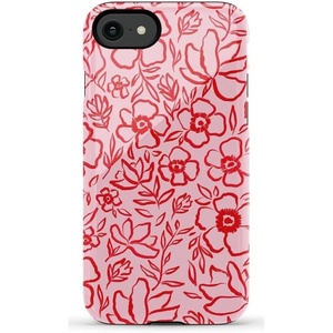 image:imageCasely iPhone SE 2020 amp 2022 Case  Id Pick You  Red Strawberry  Essential Slim DualLayer Protective DesignBlush Garden  Floral Doodle