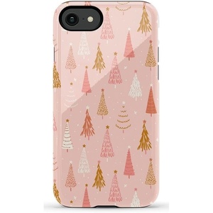 image:imageCasely iPhone SE 2020 amp 2022 Case  Id Pick You  Red Strawberry  Essential Slim DualLayer Protective DesignBubblegum Forest  Christmas Tree