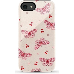 image:imageCasely iPhone SE 2020 amp 2022 Case  Id Pick You  Red Strawberry  Essential Slim DualLayer Protective DesignHeart Flutters  Butterfly