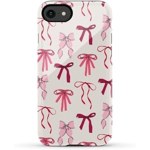 image:imageCasely iPhone SE 2020 amp 2022 Case  Id Pick You  Red Strawberry  Essential Slim DualLayer Protective DesignLover Girlie  Pink Bows