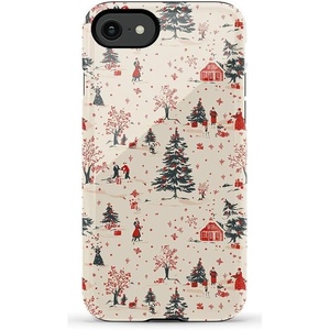 image:imageCasely iPhone SE 2020 amp 2022 Case  Id Pick You  Red Strawberry  Essential Slim DualLayer Protective DesignWinter Nostalgia  Vintage Holiday