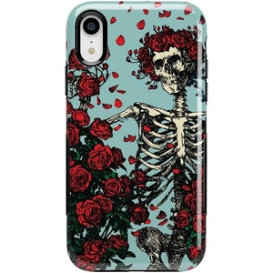 image:imageCasely iPhone XR Case  Forever Grateful  Grateful Dead Skeleton Floral  Bold Protective Design
