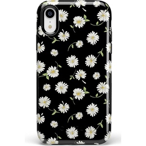 image:imageCasely iPhone XR Case  Peace Out  Groovy Peace Sign  Bold Protective Design27 Daisy Daydream Black Floral