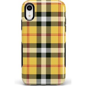 image:imageCasely iPhone XR Case  Peace Out  Groovy Peace Sign  Bold Protective Design53 As if Yellow Plaid
