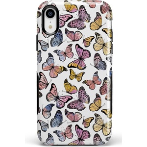 image:imageCasely iPhone XR Case  Peace Out  Groovy Peace Sign  Bold Protective DesignFree Spirit  Rainbow Butterfly