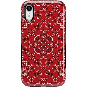 image:imageCasely iPhone XR Case  Peace Out  Groovy Peace Sign  Bold Protective DesignIm with the Band  Red Bandana Print