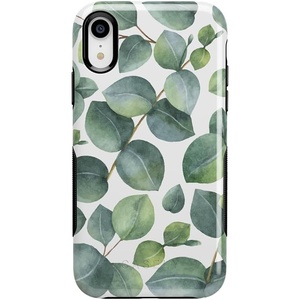 image:imageCasely iPhone XR Case  Peace Out  Groovy Peace Sign  Bold Protective DesignLeaf Me Alone  Green Floral Print