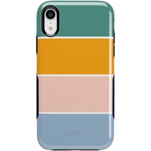 image:imageCasely iPhone XR Case  Peace Out  Groovy Peace Sign  Bold Protective DesignPaint The Town  Colorblock Stripes
