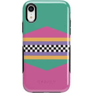 image:imageCasely iPhone XR Case  Peace Out  Groovy Peace Sign  Bold Protective DesignRad Dad  80s Colorblock