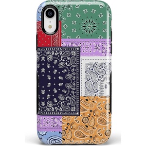 image:imageCasely iPhone XR Case  Peace Out  Groovy Peace Sign  Bold Protective DesignSwatch It Up  Patchwork Bandana