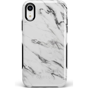 image:imageCasely iPhone XR Case  Peace Out  Groovy Peace Sign  Bold Protective DesignTake Me for Granite  White Marble