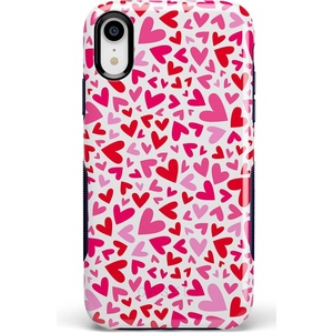 image:imageCasely iPhone XR Case  Peace Out  Groovy Peace Sign  Bold Protective DesignXOXO  Pink Candy Hearts