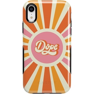 image:imageCasely iPhone XR Case  Peace Out  Groovy Peace Sign  Bold Protective DesignYoure Dope  Retro Colorblock