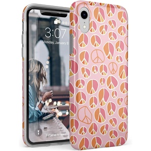 image:imageCasely iPhone XR Case  Peace Out  Groovy Peace Sign  Classic Ultra Slim Design