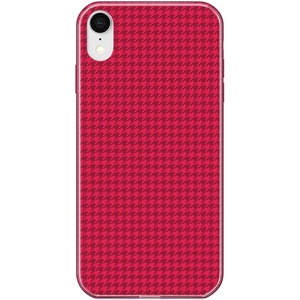image:imageCasely iPhone XR Case  Subtle Blush  White and Pink Marble  Classic Ultra Slim DesignBest Dressed  Pink Houndstooth