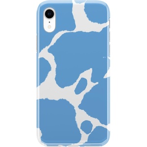 image:imageCasely iPhone XR Case  Subtle Blush  White and Pink Marble  Classic Ultra Slim DesignCurrent MOOd  Light Blue Cow Print