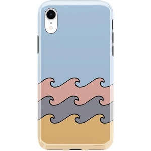 image:imageCasely iPhone XR Case  Subtle Blush  White and Pink Marble  Classic Ultra Slim DesignHigh Tide  Layered Ocean Waves
