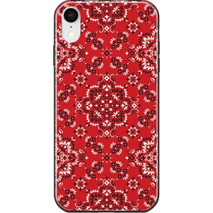 image:imageCasely iPhone XR Case  Subtle Blush  White and Pink Marble  Classic Ultra Slim DesignIm with the Band  Red Bandana Print