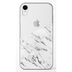 image:imageCasely iPhone XR Case  Subtle Blush  White and Pink Marble  Classic Ultra Slim DesignLets Split  Half White Clear Marble