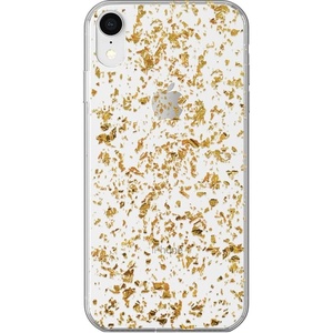 image:imageCasely iPhone XR Case  Subtle Blush  White and Pink Marble  Classic Ultra Slim DesignMorning Sparkle  Rose and Gold Flaked Clear