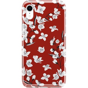 image:imageCasely iPhone XR Case  Subtle Blush  White and Pink Marble  Classic Ultra Slim DesignRed Cherry Blossom Floral