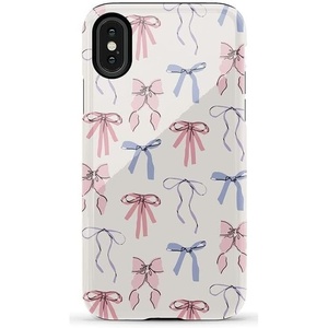 image:imageCasely iPhone XXS Case  Blue Stripes  Sunday Best  Essential Slim DualLayer Protective DesignCoquette Girlie  Pastel Bows