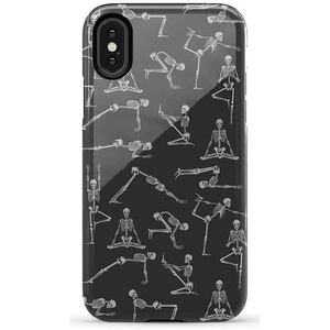 image:imageCasely iPhone XXS Case  Blue Stripes  Sunday Best  Essential Slim DualLayer Protective DesignCorpse Pose  Skeleton Yoga