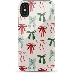 image:imageCasely iPhone XXS Case  Blue Stripes  Sunday Best  Essential Slim DualLayer Protective DesignFestive Girlie  Holiday Bows