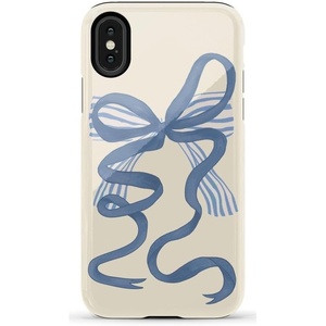 image:imageCasely iPhone XXS Case  Blue Stripes  Sunday Best  Essential Slim DualLayer Protective DesignHeartstrings  Blue Bow