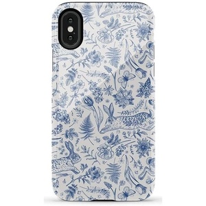image:imageCasely iPhone XXS Case  Blue Stripes  Sunday Best  Essential Slim DualLayer Protective DesignHop  Bloom  Bunny Toile