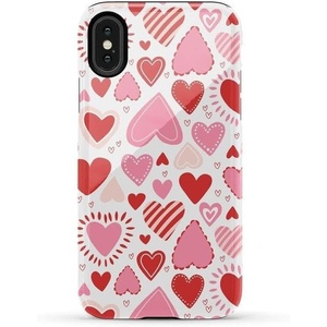 image:imageCasely iPhone XXS Case  Blue Stripes  Sunday Best  Essential Slim DualLayer Protective DesignLove Struck  Heart Stickers