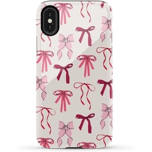 image:imageCasely iPhone XXS Case  Blue Stripes  Sunday Best  Essential Slim DualLayer Protective DesignLover Girlie  Pink Bows