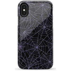 image:imageCasely iPhone XXS Case  Blue Stripes  Sunday Best  Essential Slim DualLayer Protective DesignMidnight Web  Spider Web