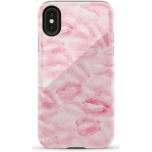 image:imageCasely iPhone XXS Case  Blue Stripes  Sunday Best  Essential Slim DualLayer Protective DesignSealed with a Kiss  Pink Lipstick