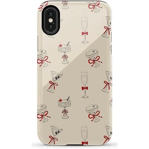image:imageCasely iPhone XXS Case  Blue Stripes  Sunday Best  Essential Slim DualLayer Protective DesignTini  Kitty and Vibe Holiday