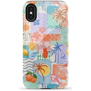 image:imageCasely iPhone XXS Case  Blue Stripes  Sunday Best  Essential Slim DualLayer Protective DesignTropical Heat  Beachy Collage