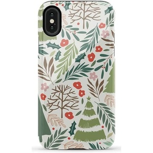 image:imageCasely iPhone XXS Case  Blue Stripes  Sunday Best  Essential Slim DualLayer Protective DesignUnder the Mistletoe  Holiday