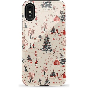 image:imageCasely iPhone XXS Case  Blue Stripes  Sunday Best  Essential Slim DualLayer Protective DesignWinter Nostalgia  Vintage Holiday