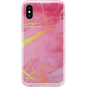 image:imageCasely iPhone XXS Case  Other Side  Holographic Metallic Stained Glass Marble  Classic Ultra Slim DesignCute Pink Marble Holo