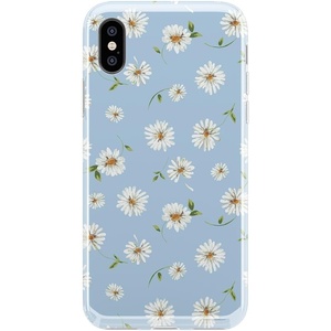 image:imageCasely iPhone XXS Case  Other Side  Holographic Metallic Stained Glass Marble  Classic Ultra Slim DesignDaisy Daydream  Baby Blue Floral