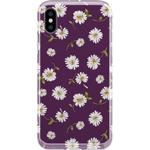 image:imageCasely iPhone XXS Case  Other Side  Holographic Metallic Stained Glass Marble  Classic Ultra Slim DesignDaisy Daydream Plum Purple Floral