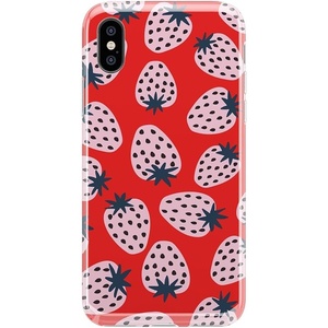 image:imageCasely iPhone XXS Case  Other Side  Holographic Metallic Stained Glass Marble  Classic Ultra Slim DesignId Pick You  Red Strawberry