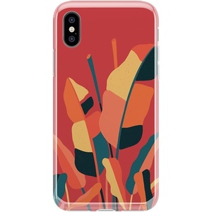 image:imageCasely iPhone XXS Case  Other Side  Holographic Metallic Stained Glass Marble  Classic Ultra Slim DesignLet it Grow  Banana Leaf Floral
