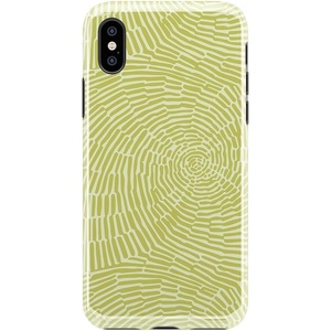 image:imageCasely iPhone XXS Case  Other Side  Holographic Metallic Stained Glass Marble  Classic Ultra Slim DesignSwirl Away  Tea Green Geometric