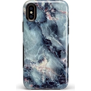 image:imageCasely iPhone XXS Case  Stuck on U  Festival Sticker Floral  Bold Protective DesignBlue Marble