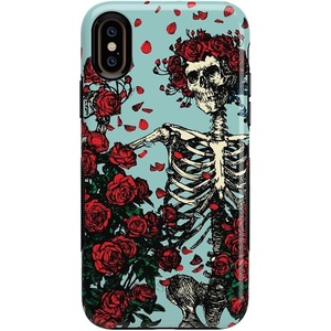 image:imageCasely iPhone XXS Case  Stuck on U  Festival Sticker Floral  Bold Protective DesignForever Grateful  Grateful Dead Skeleton Floral