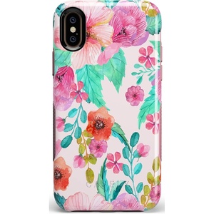image:imageCasely iPhone XXS Case  Stuck on U  Festival Sticker Floral  Bold Protective DesignOut And About  Light Pink Floral
