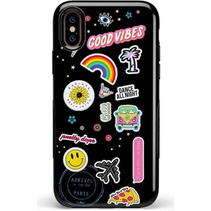 image:imageCasely iPhone XXS Case  Stuck on U  Festival Sticker Floral  Bold Protective DesignStuck on U Festival Sticker Floral
