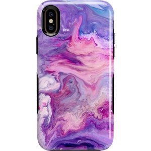 image:imageCasely iPhone XXS Case  Stuck on U  Festival Sticker Floral  Bold Protective DesignTie Dying Over You Purple Marble